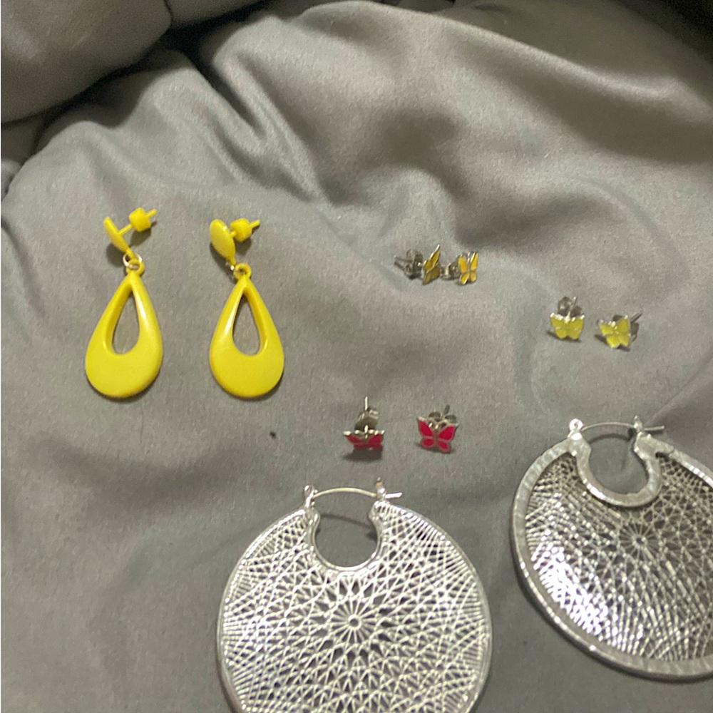 Butterfly and 60s Earring Set